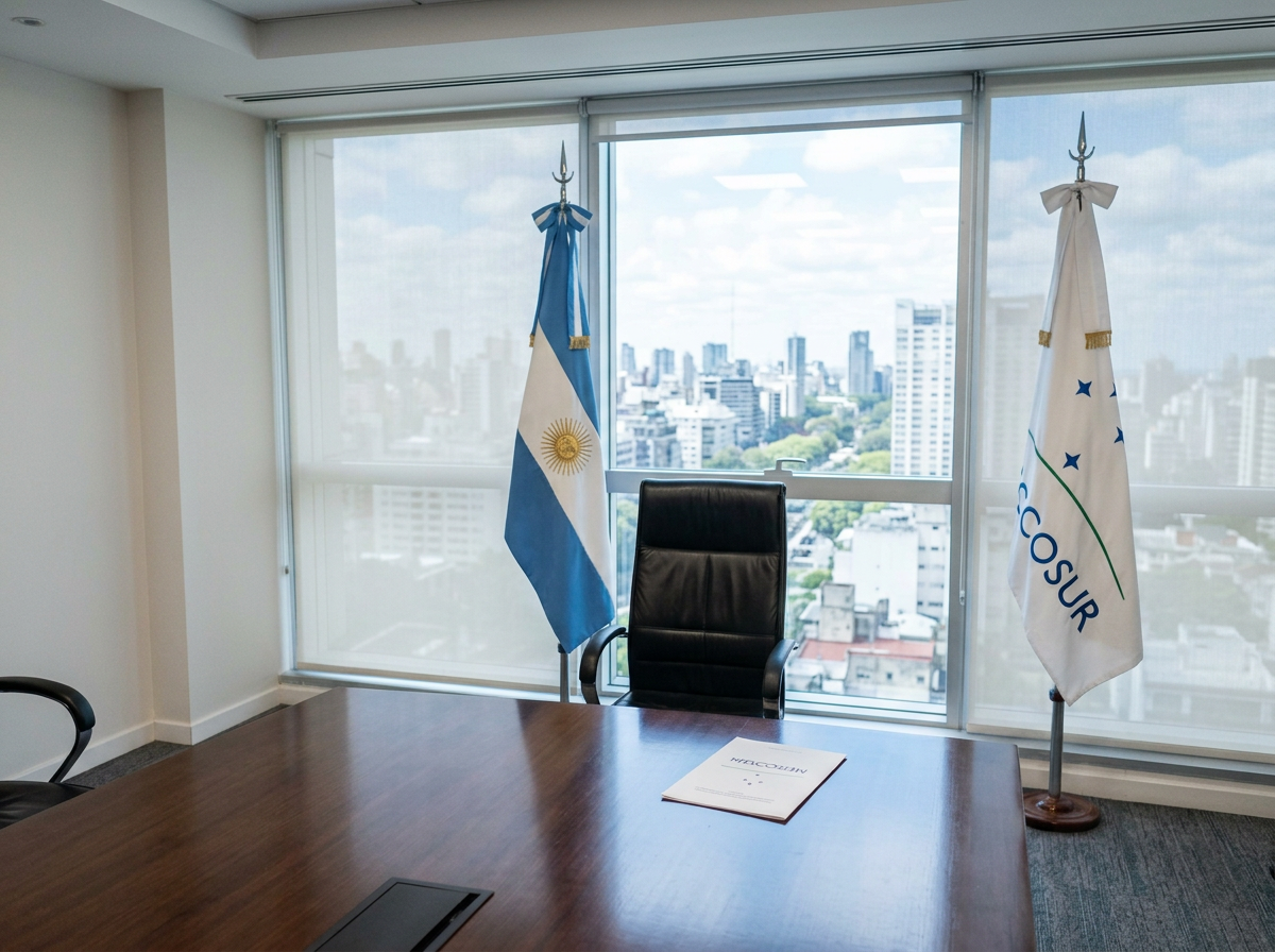 Seis representantes junto a documentos sobre Malvinas y respaldo de colegios de abogados del Mercosur: defensa de recursos por la vía internacional.